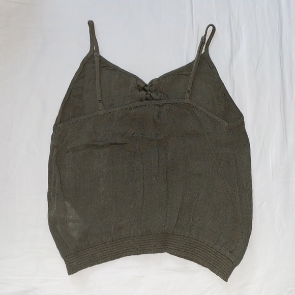 Olive Green Tassel Cami Top - Picture 6 of 6